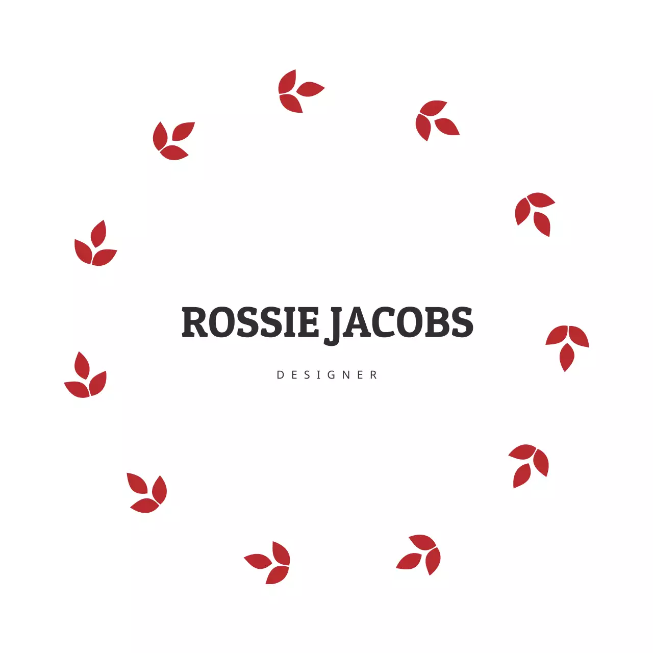 Red Minimal Business Card Logo