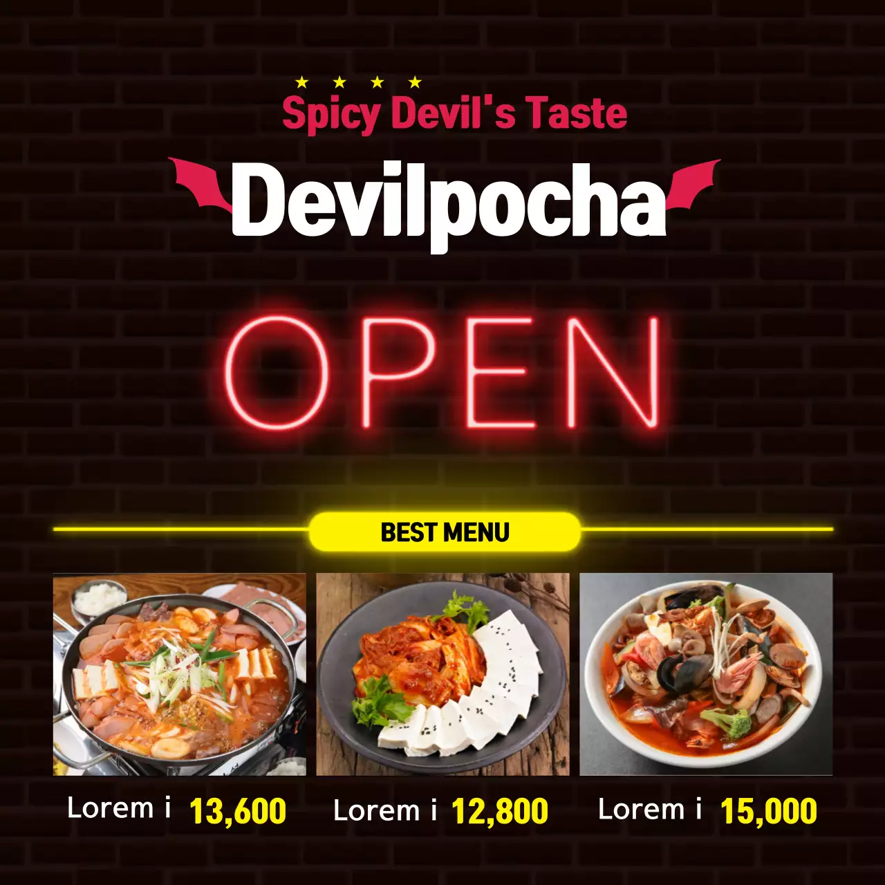 Red Trendy Restaurant Promotion Banner