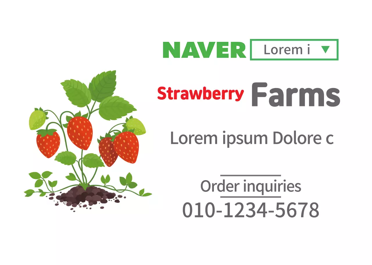 Trái cây trắng minh họa khuyến mãi trang trại dâu tây