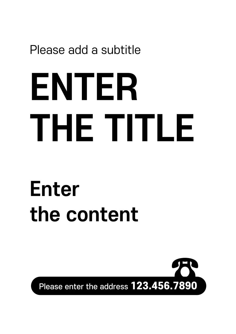 Black Minimalist Business Card Poster