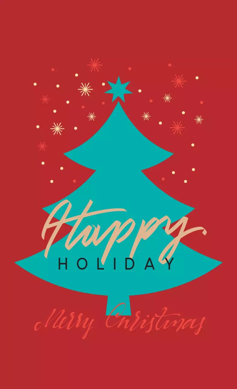 Label Ucapan Selamat Natal Bergambar Pirus Merah