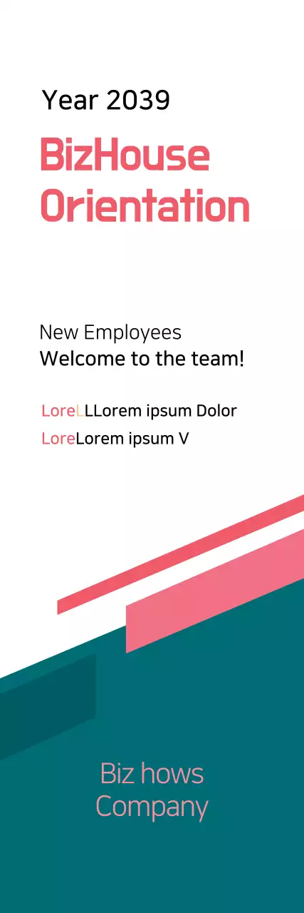 Banner de anúncio de orientação Teal Modern