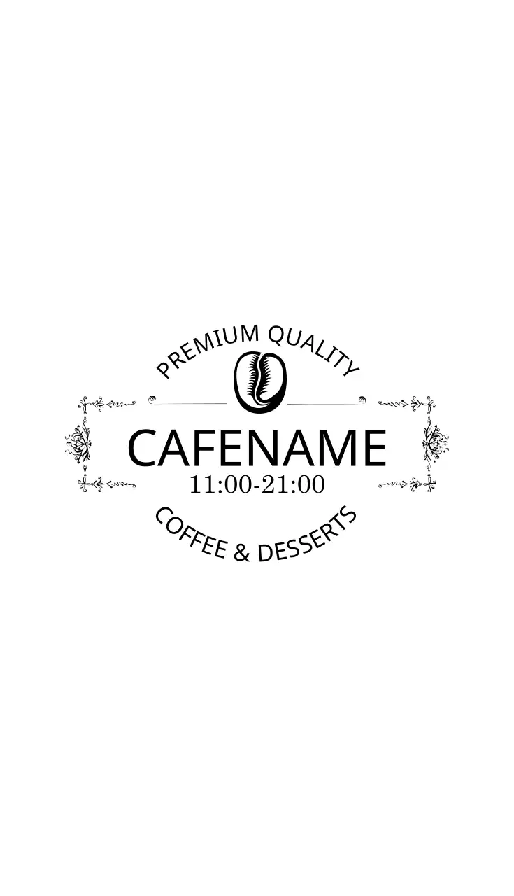 Cartão de visita de propaganda de café clássico preto