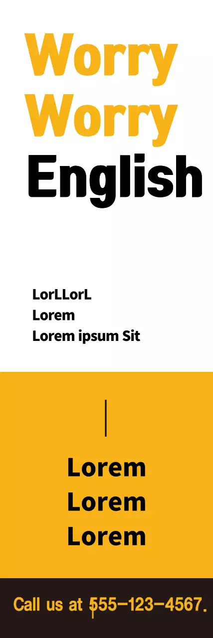 Escola de inglês amarela_Portrait Banner