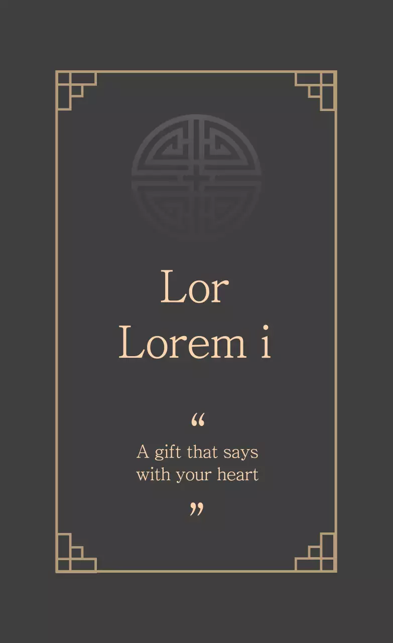 Nhãn bao bì bộ quà tặng minh họa màu xám đậm