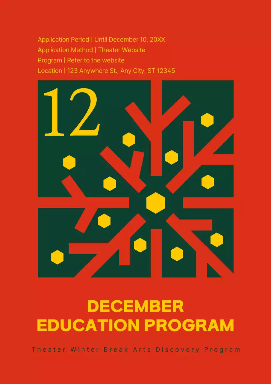 Green Minimal Winter Event Poster