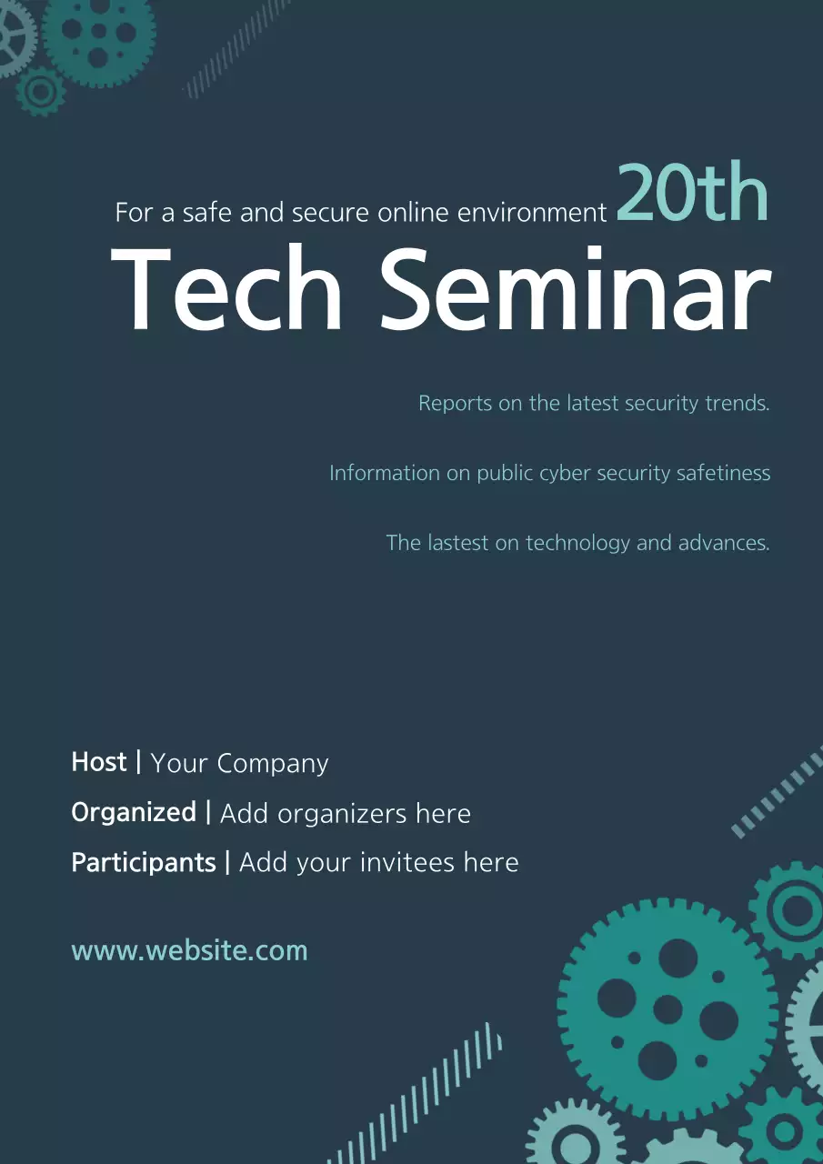 Teal Modern Tech Promotion Poster
