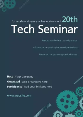 Teal Modern Tech Promotion Poster