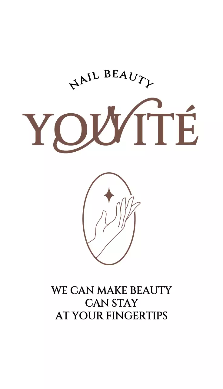 A classy and simple concept for a nail salon in brown and black.