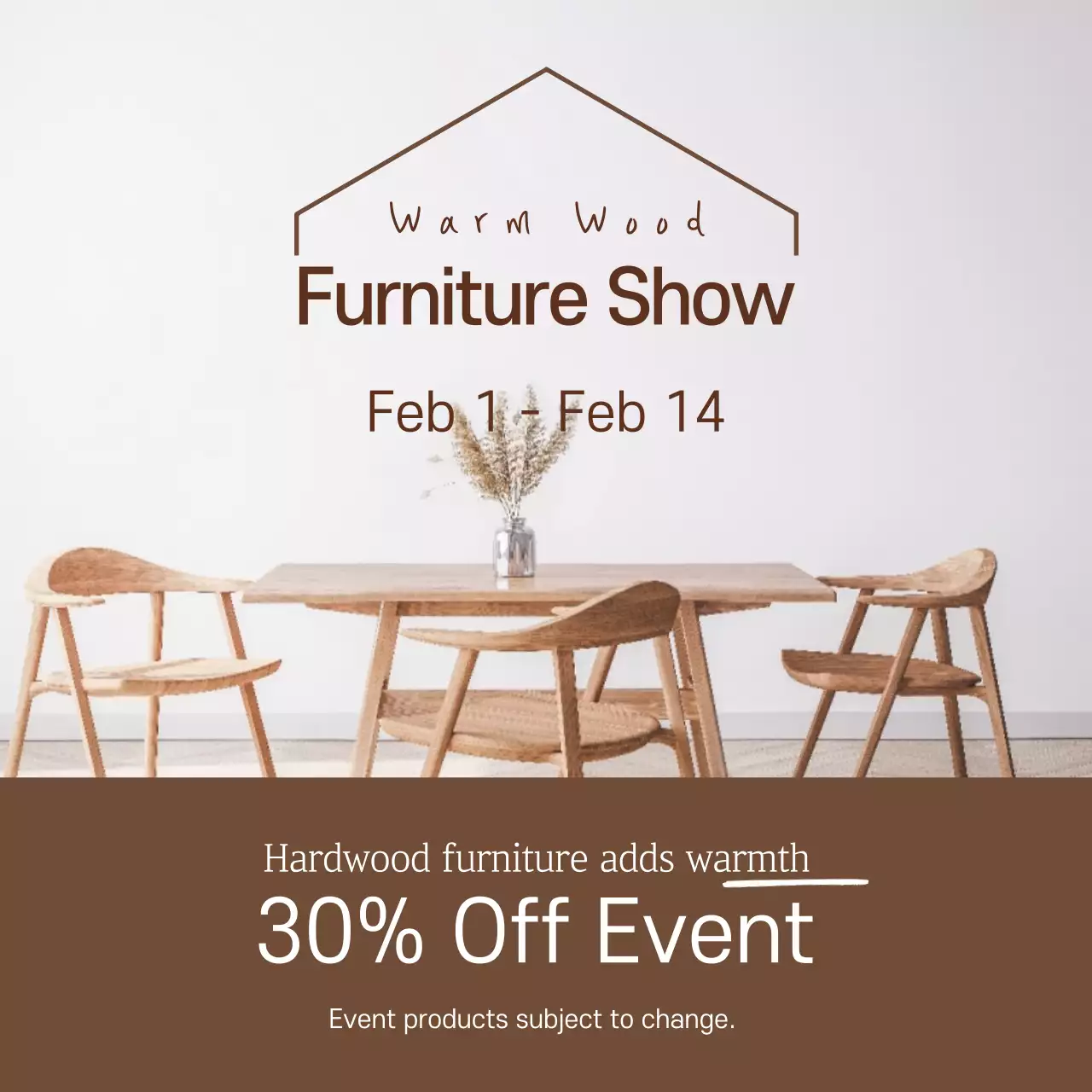 Brown PhotographyPromote a sale on clean furniture and decorative items.