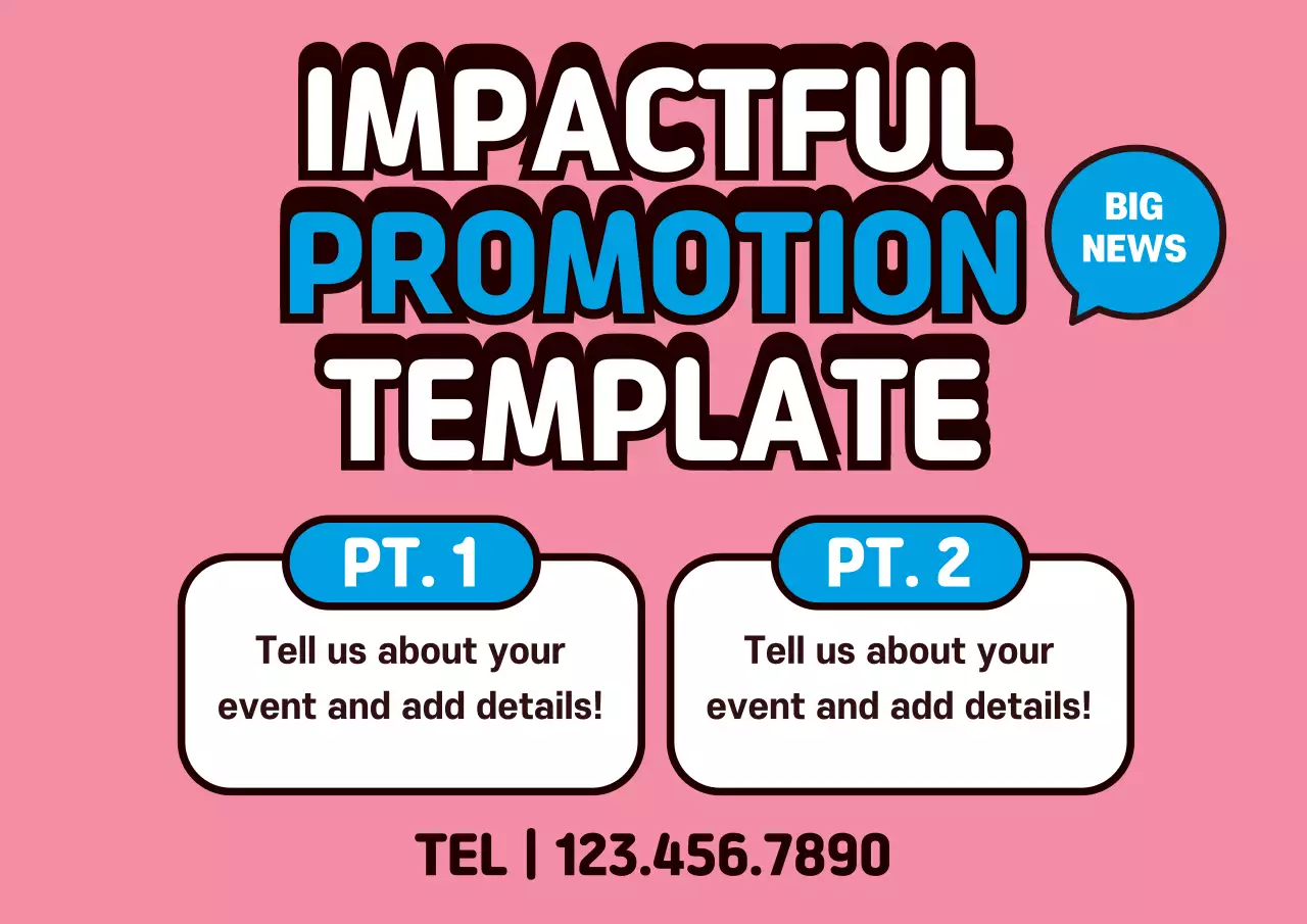 Pink Trendy Promotion Template Poster