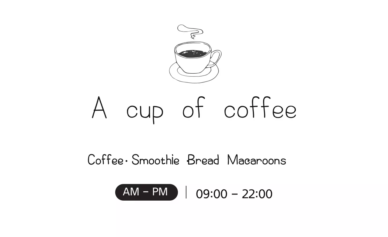 Black Minimalist Coffee Menu Banner