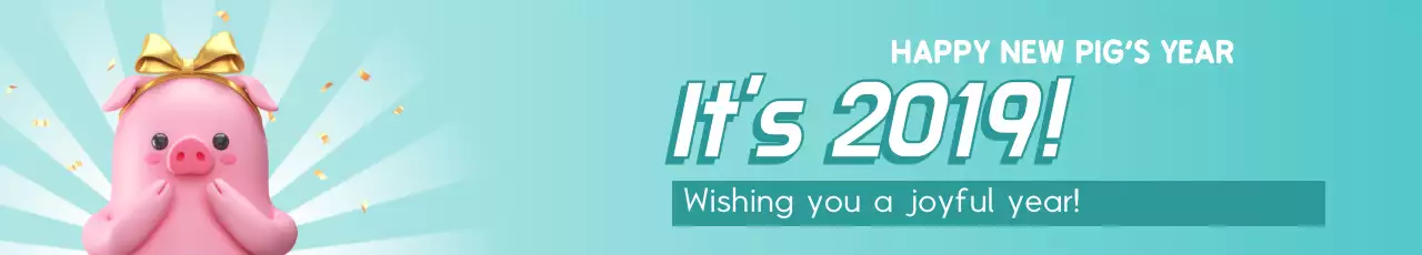 Faixa de saudação de ano novo brincalhão azul-petróleo