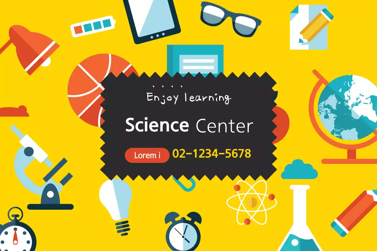 Yellow Modern Science Promotion Banner