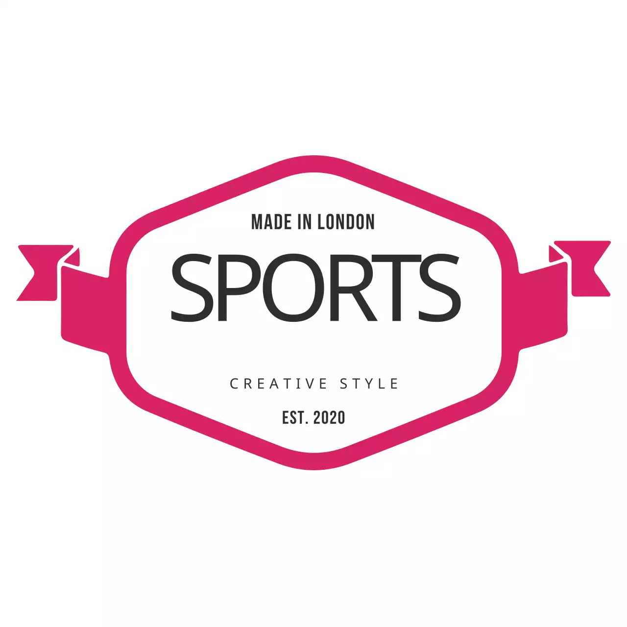 Pink Creative Sports Logo