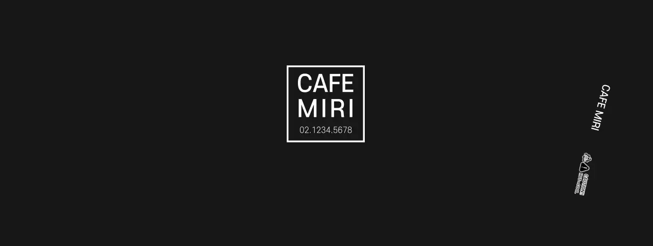 Black modern logo cup holder