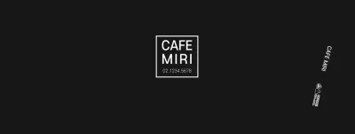 Black modern logo cup holder