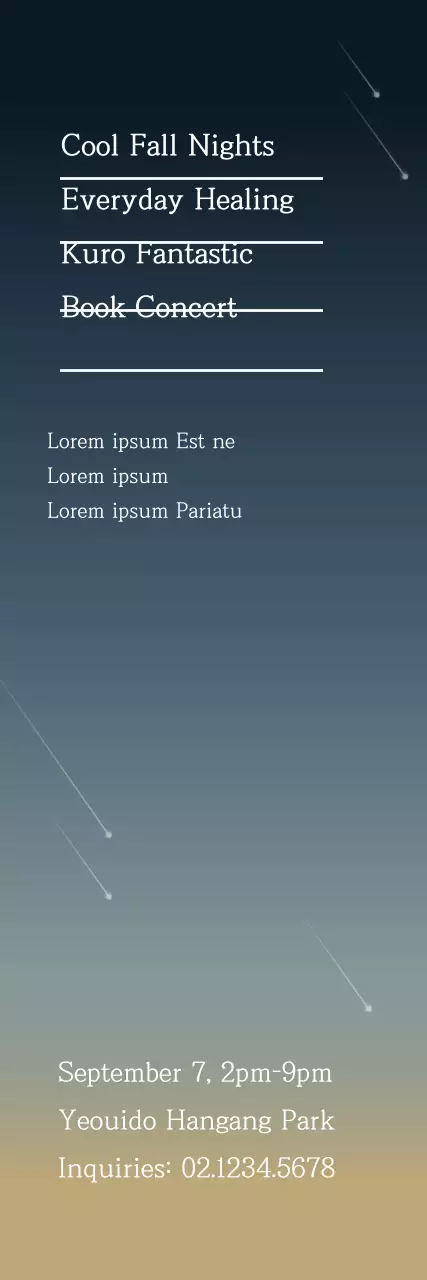 Banner de anúncio de evento minimalista azul