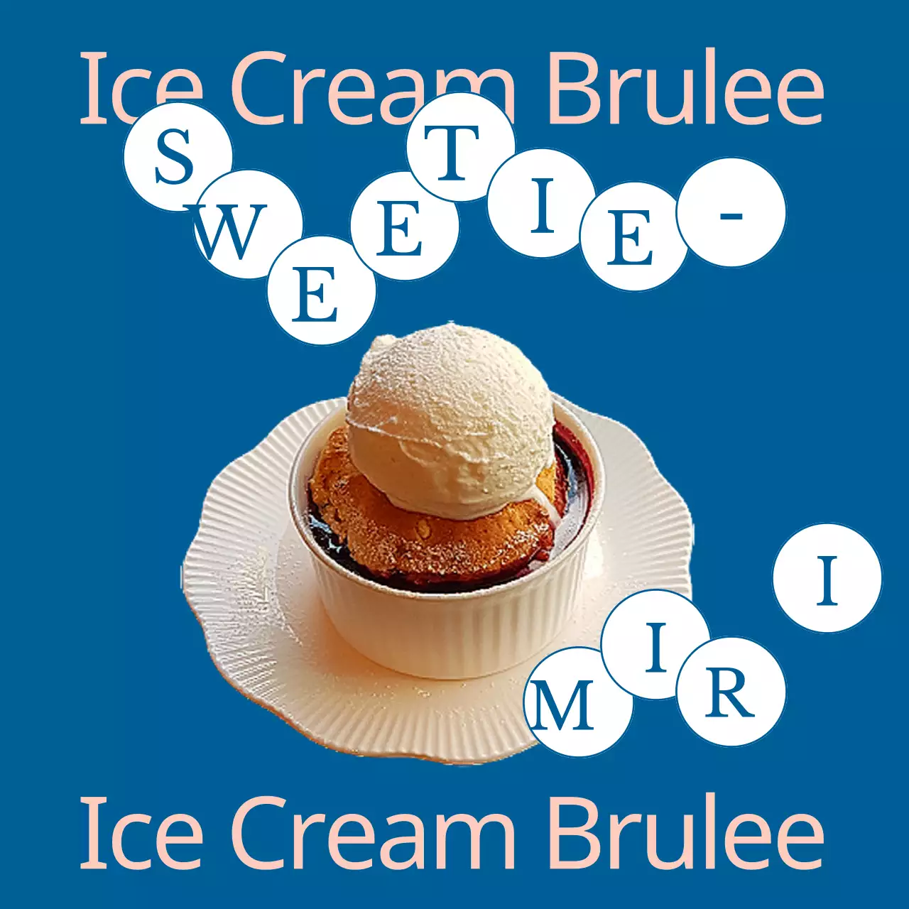 Introducing an emotional summer cafe menu with a blue background