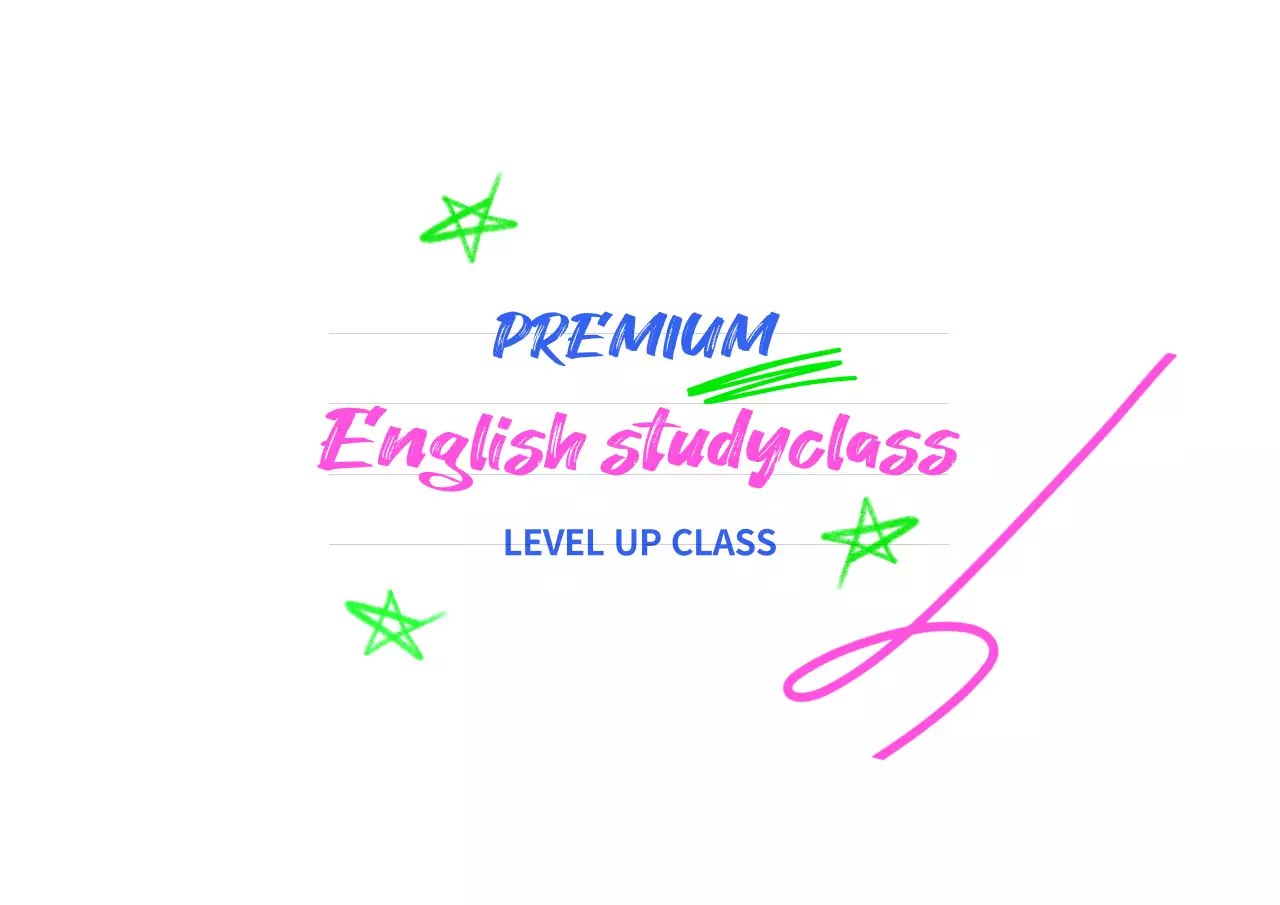 A colorful and charming English school in blue and pink