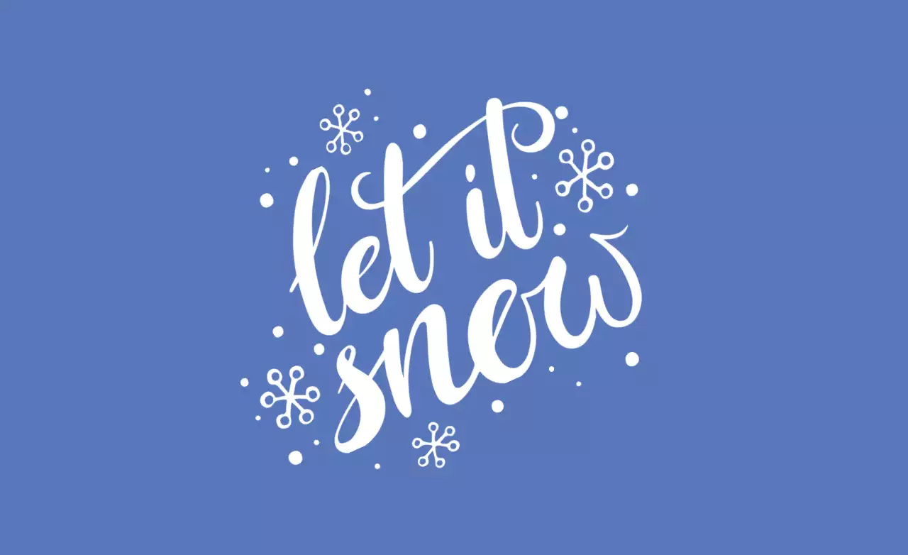 Blue Simple Winter Greeting Banner