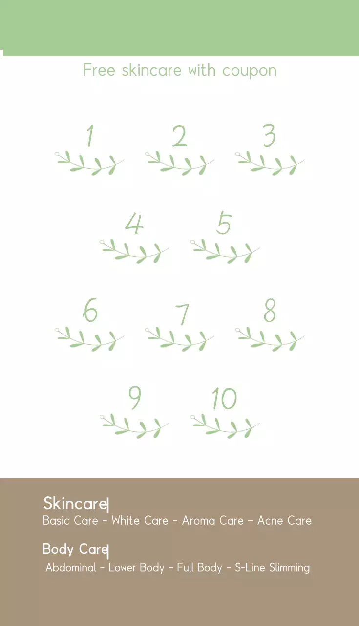 Kartu Nama Promosi Perawatan Kulit Minimalis Hijau