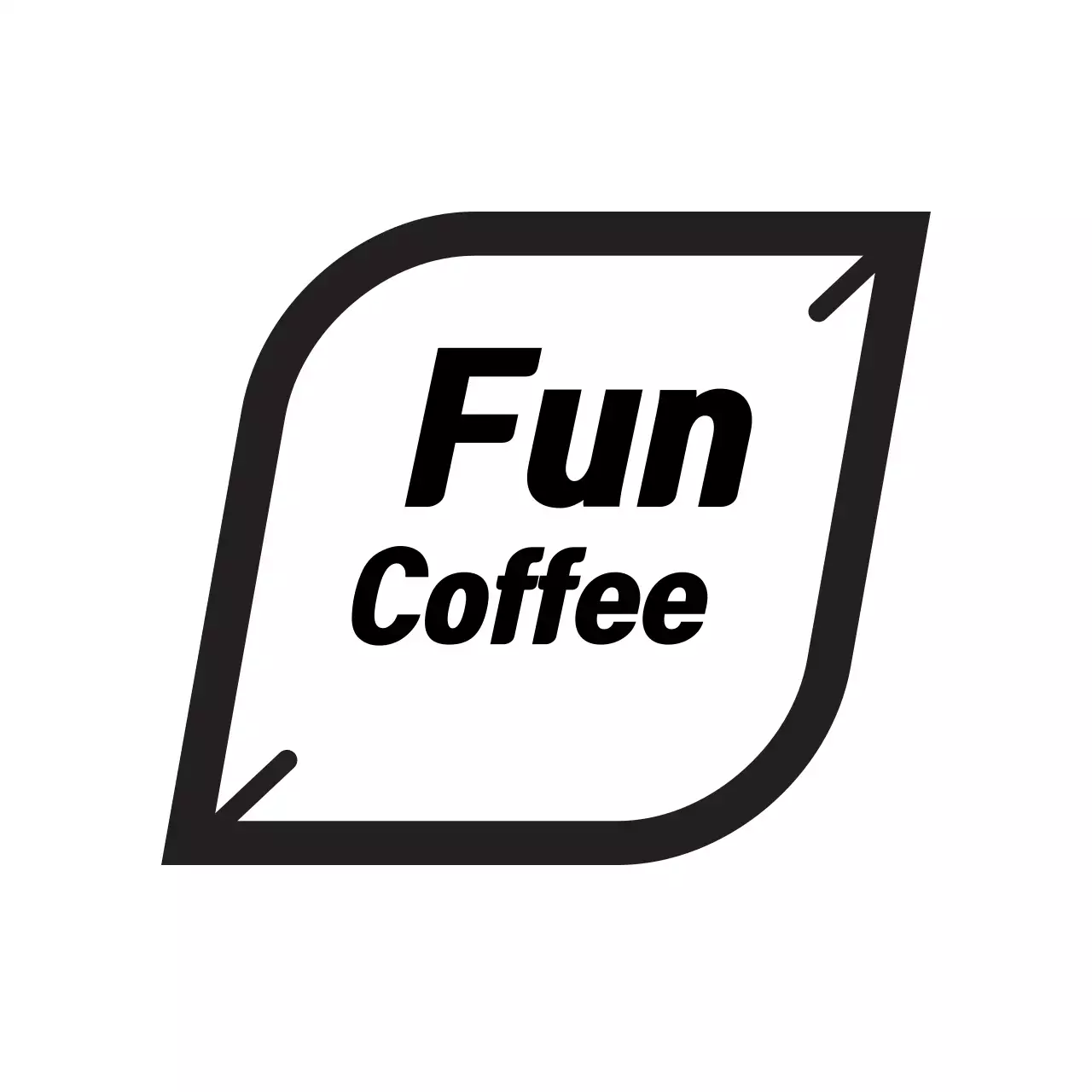 Logo cà phê đơn giản màu đen