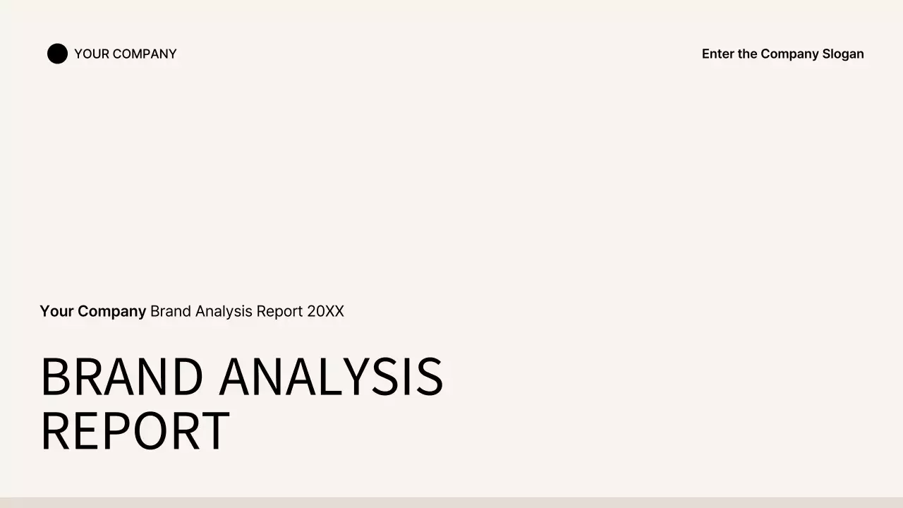 Beige Minimalist Business Report Presentation