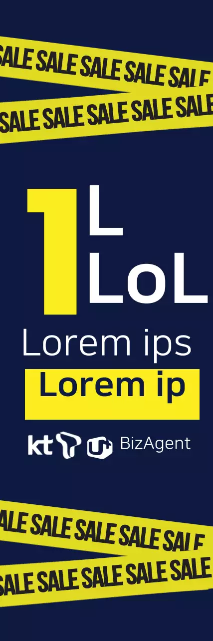 Banner promocional de venda em negrito amarelo