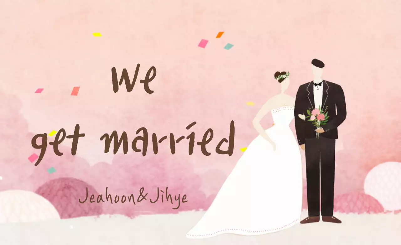 Banner de convite de casamento elegante rosa