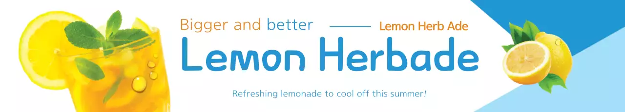 Banner de promoção de limonada moderna amarela