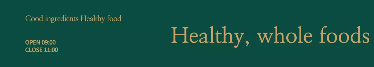 Banner de promoção de alimentos minimalista verde