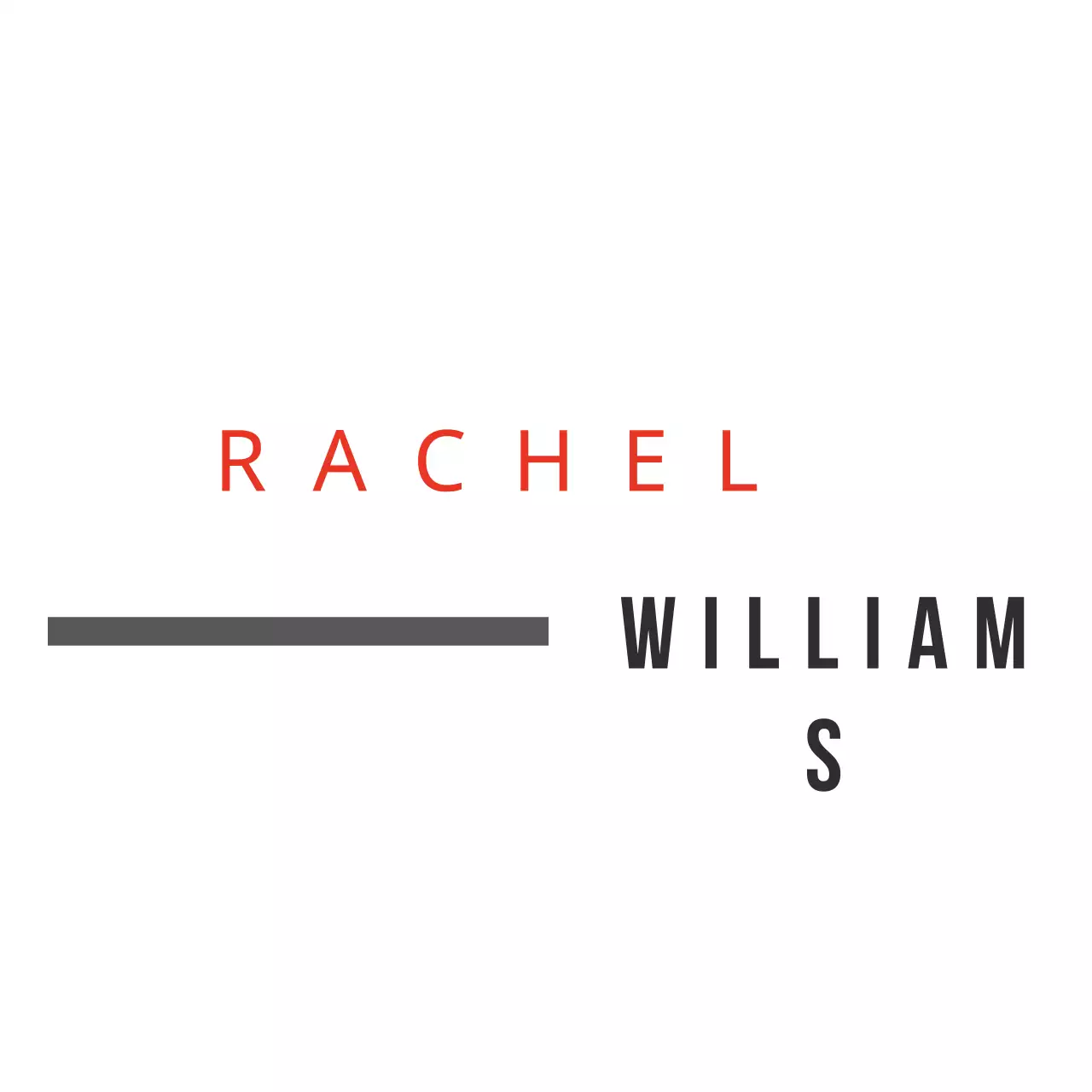 Red Minimal Name Card Logo