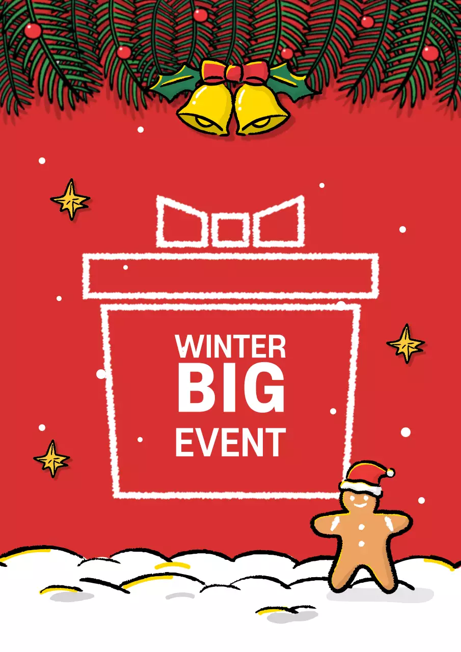 Green Festive Winter Event Poster