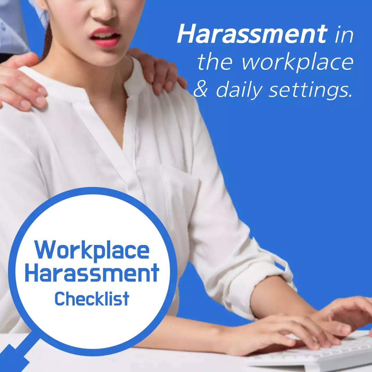 Blue Professional Harassment Checklist Instagram Carousel
