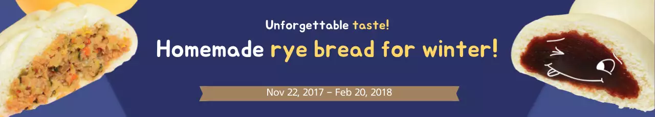 Banner de promoção de pão tradicional azul