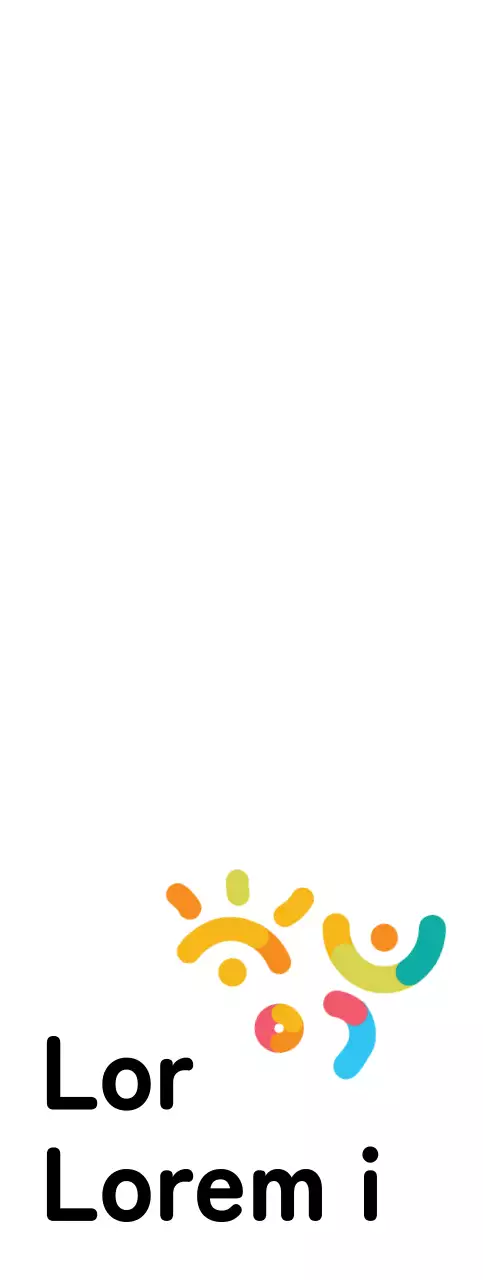 Logo della scuola d'arte con forme colorate