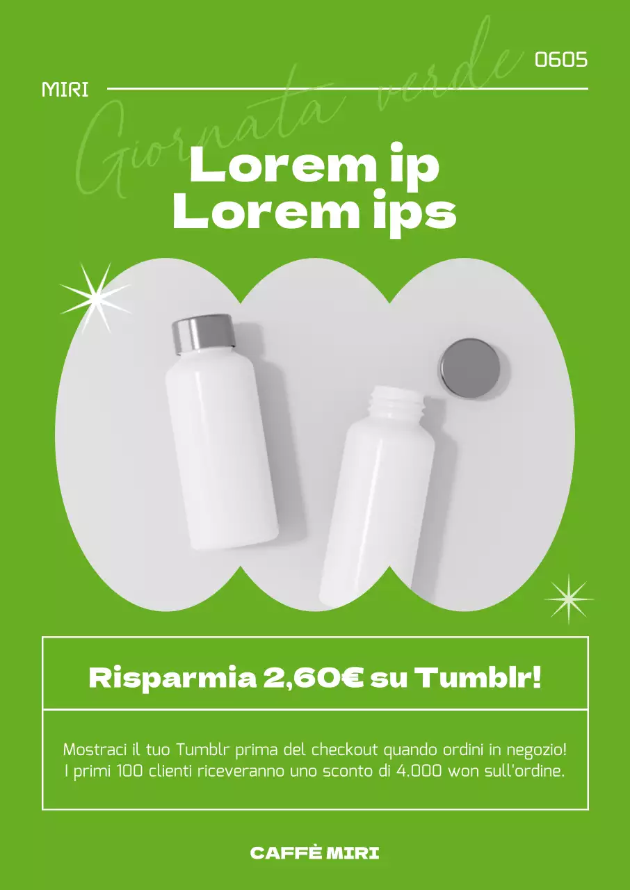 Annuncio di evento tumblr semplice e verde lime