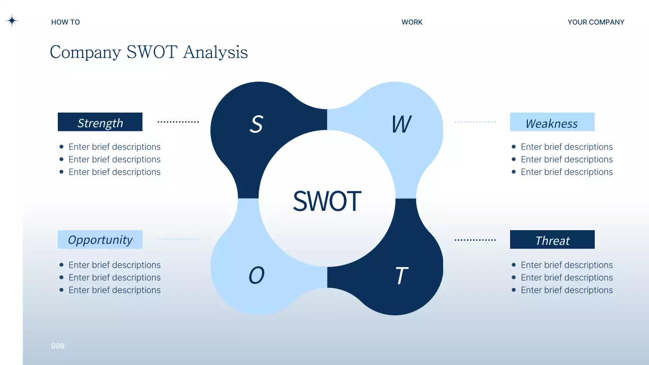 Navy blue modern business PT proposal