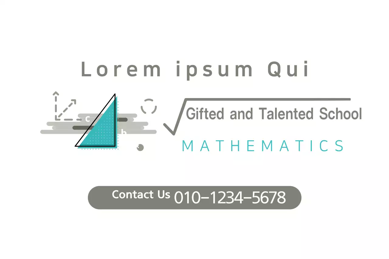 Teal Modern Mathematics Advertisement Banner