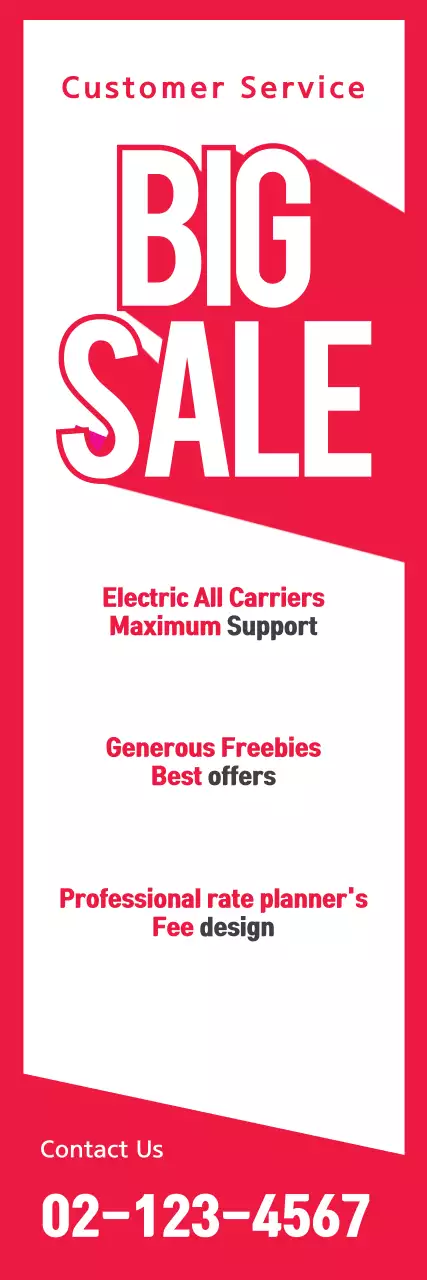 Banner promocional de venda em negrito vermelho