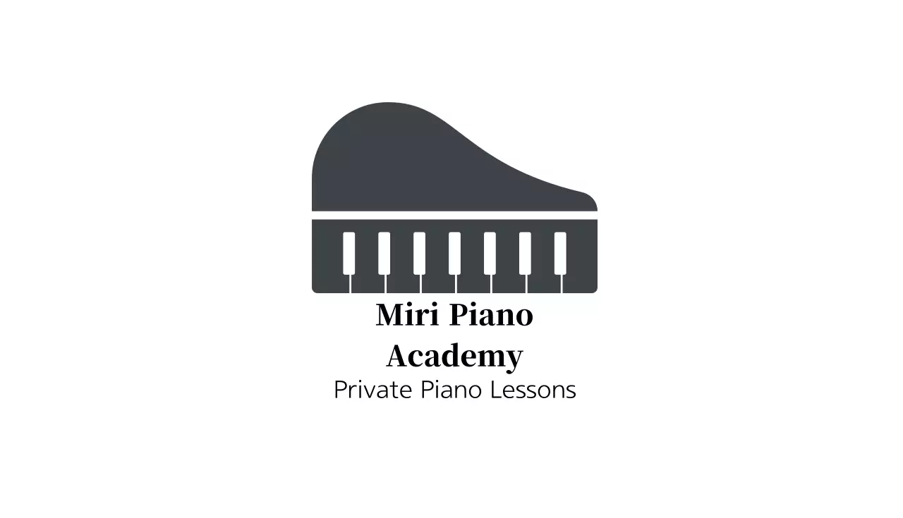 Danh thiếp Piano tối giản màu đen