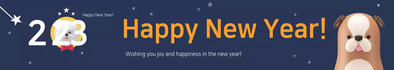 Banner de anúncio de ano novo moderno da Marinha