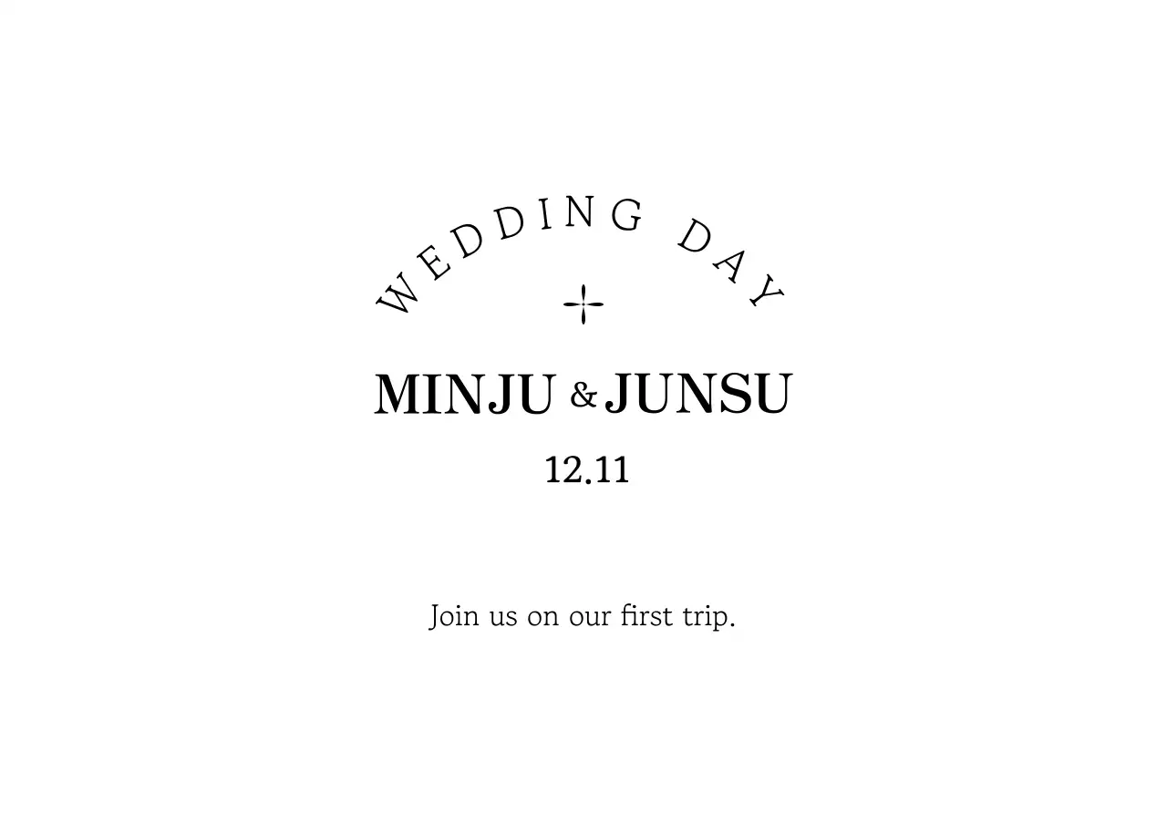 A simple classic wedding invitation envelope with black text and illustrations.