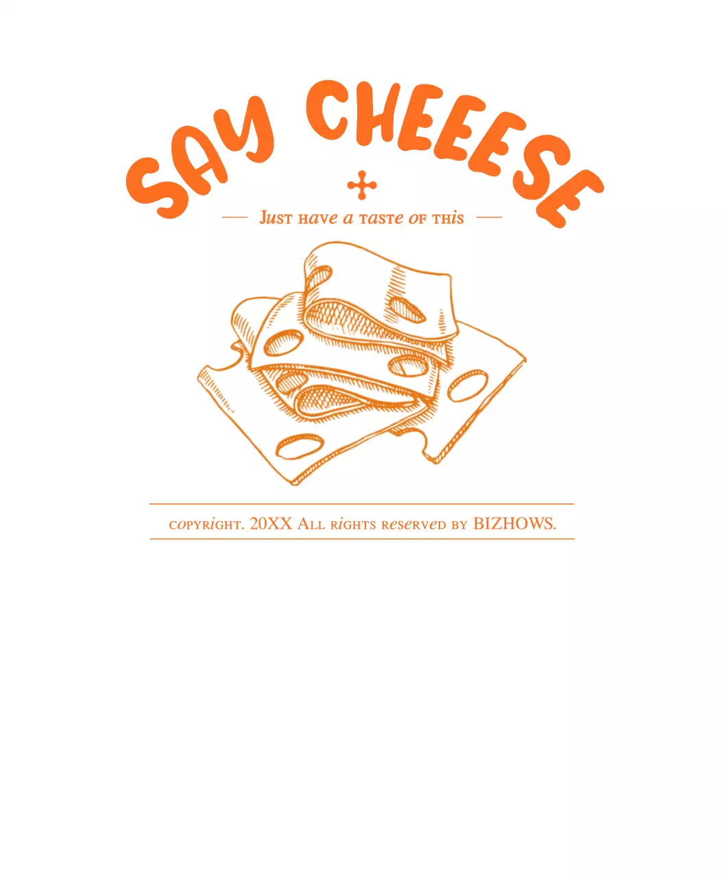 Ilustrasi irisan keju dalam warna oranye