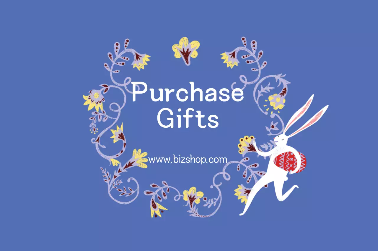Blue Floral Gifts Promotion Banner