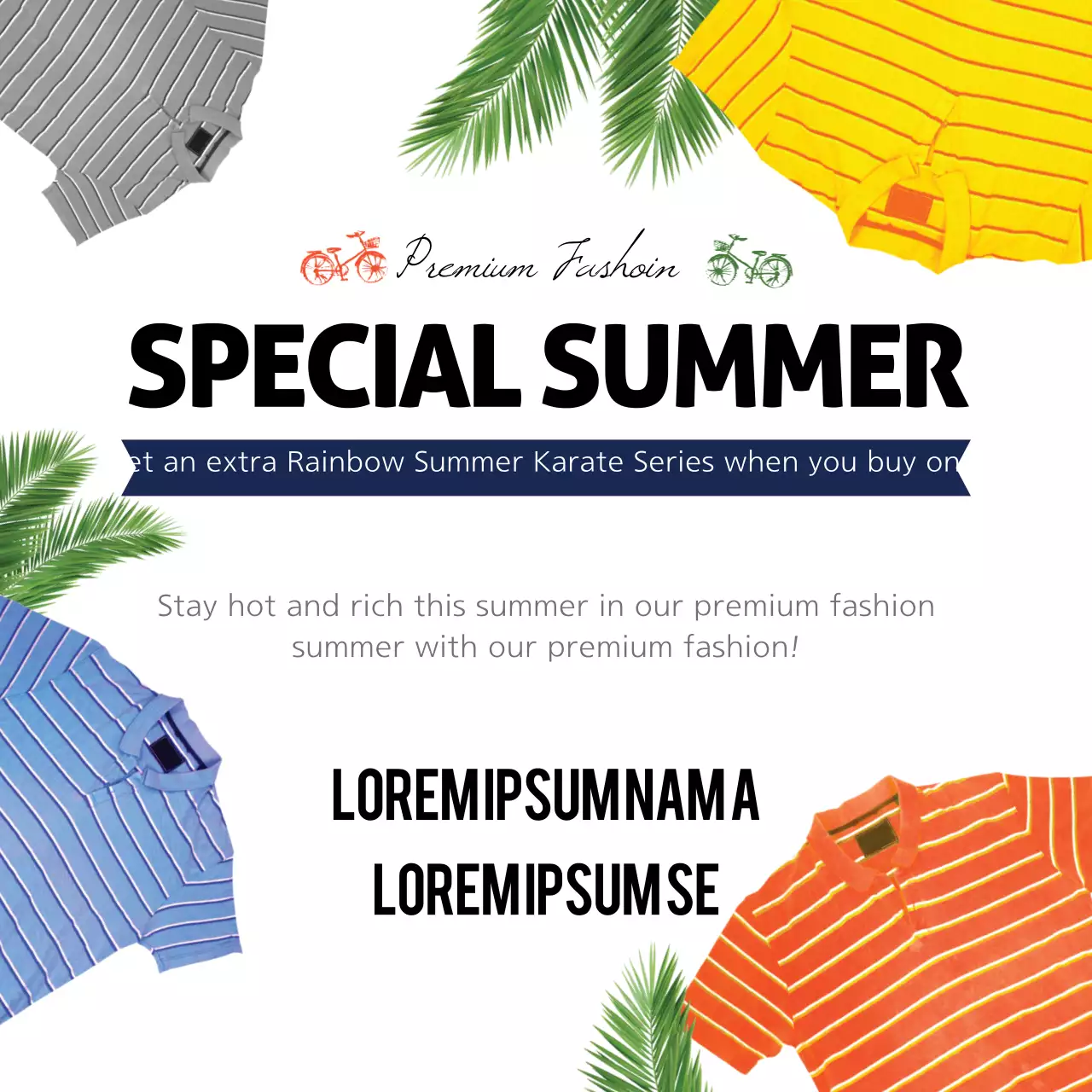 Yellow Trendy Summer Promotion Banner