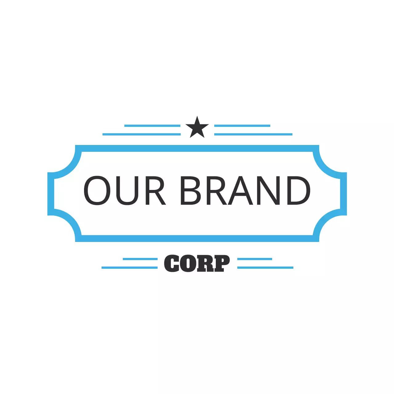 Blue Simple Business Card Logo