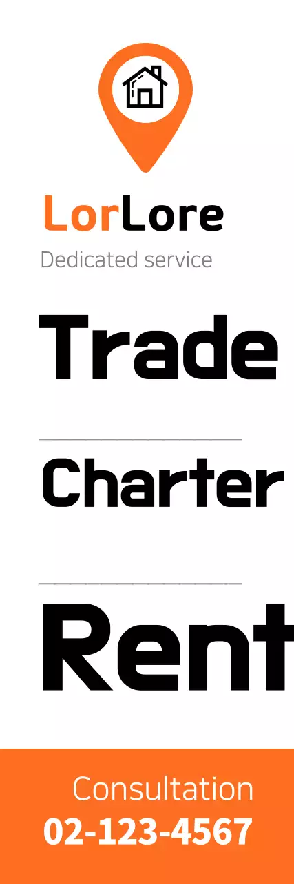 Banner de promoção imobiliária moderna laranja