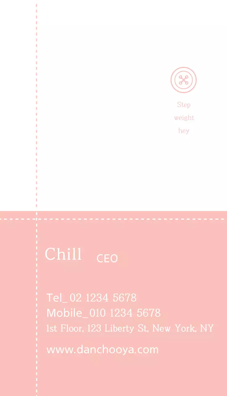 Danh thiếp tối giản màu hồng